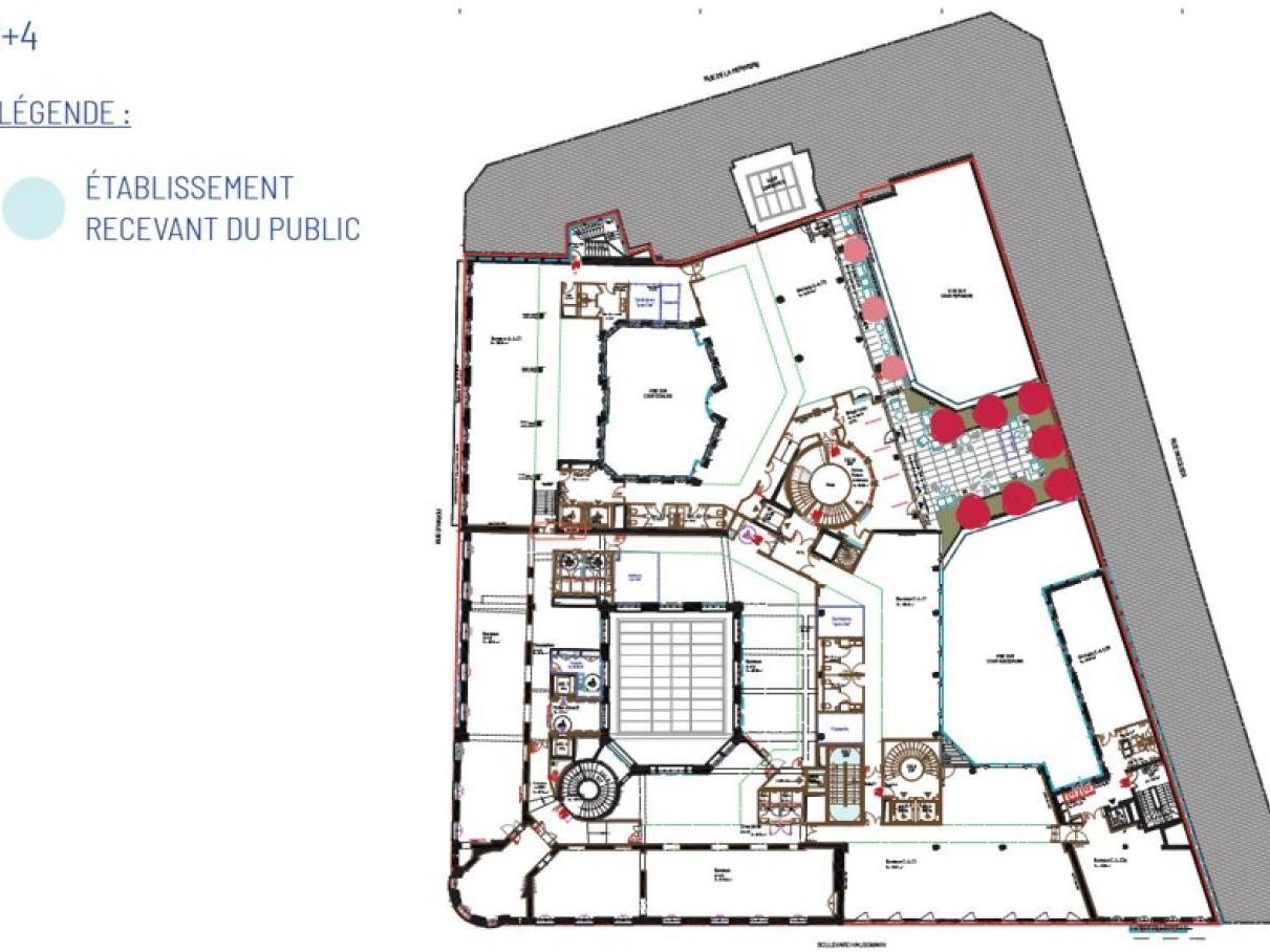 Location Bureaux 16608.2 m² divisibles 75008 Paris