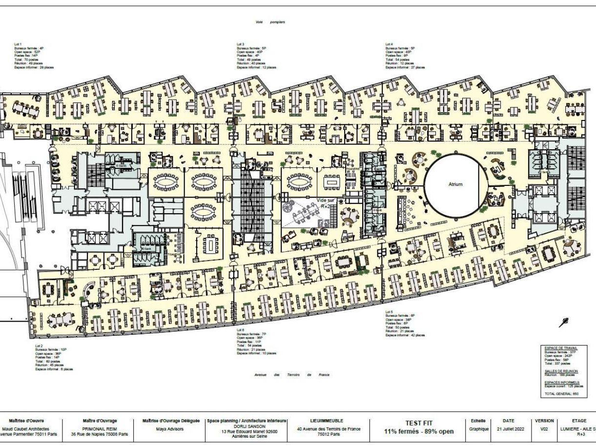 18056.3 m² pour ce bureaux en location à Paris