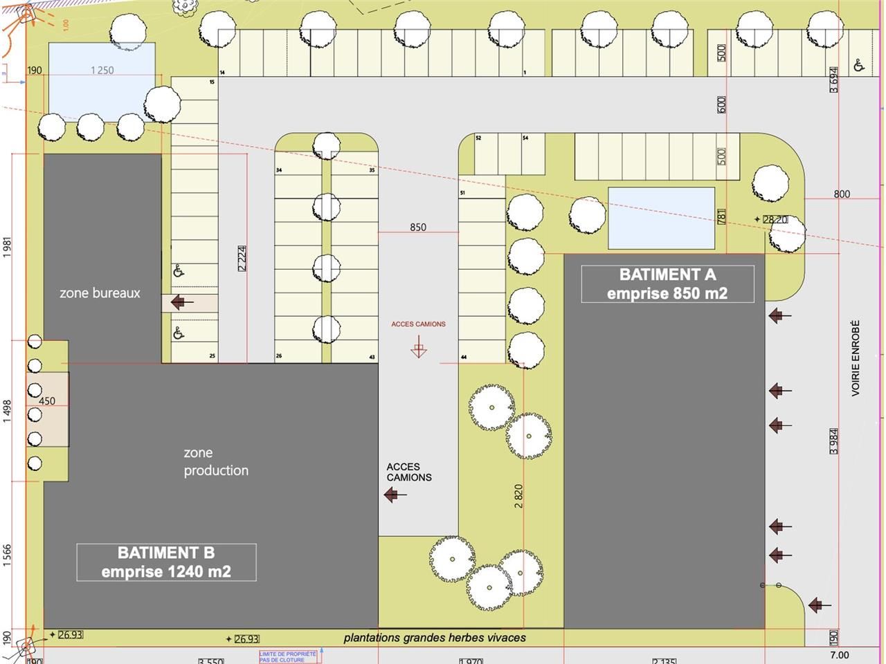 Vente entrepots 850 m² divisibles à partir de 200 m²