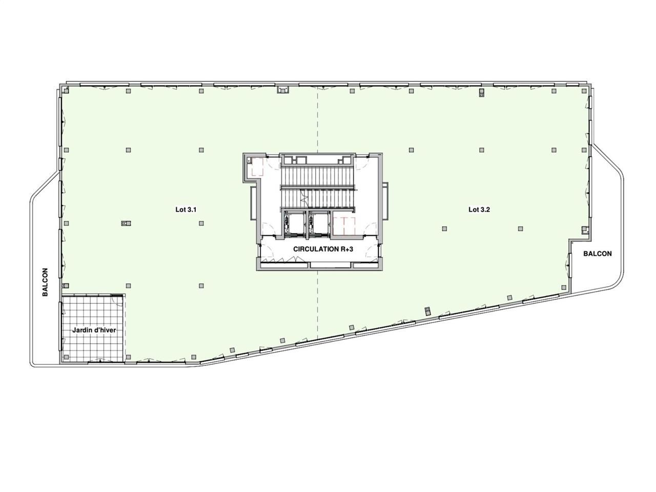Vente bureaux 3456 m² divisibles à partir de 319 m²