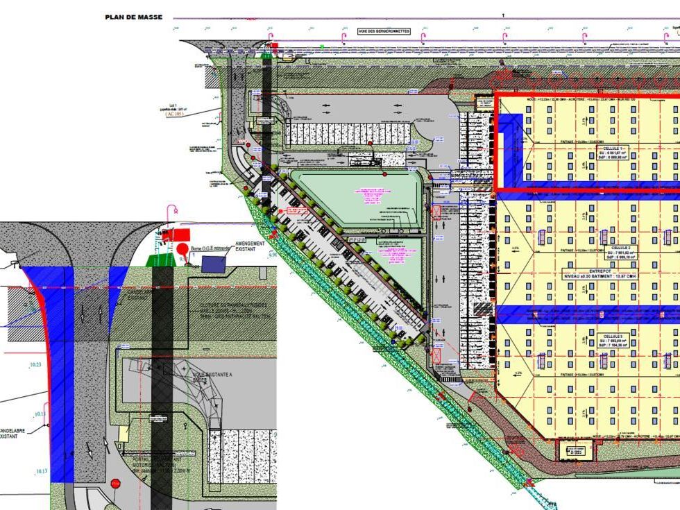 6593 m² pour cetentrepôts classe a en location à Oudalle