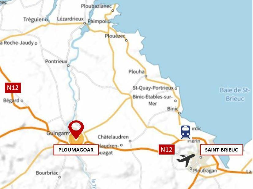 Location Entrepôts classe A 23494 m² non divisibles 22970 Ploumagoar