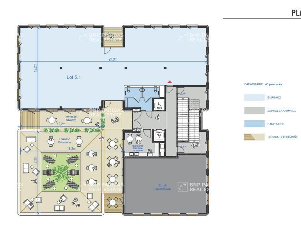 781.2 m² pour ce bureaux en location à Tours