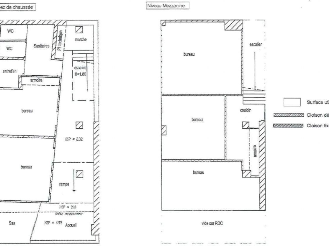Location Bureaux 128.7 m² non divisibles 59000 Lille