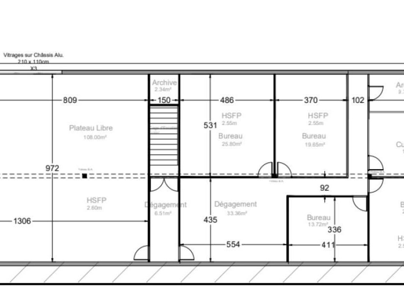 565 m² pour ce bureaux en location à Sotteville-lès-rouen