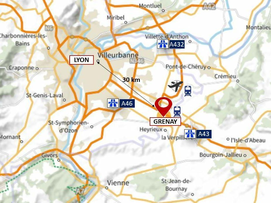 14804 m² pour cetentrepôts classe a en location à Grenay