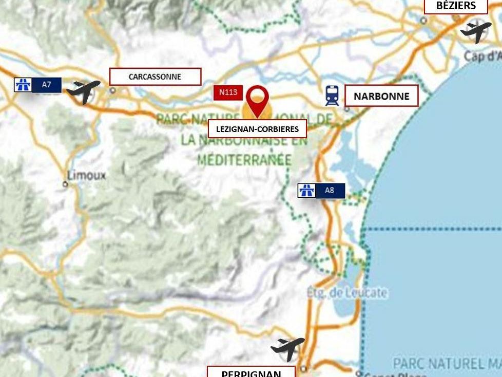 6150 m² pour cetentrepôts classe a en location à Lézignan-corbières