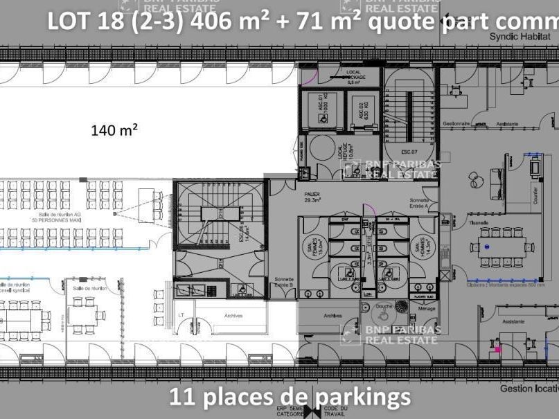 Vente Bureaux 654.9 m² divisibles 35136 Saint jacques de la lande