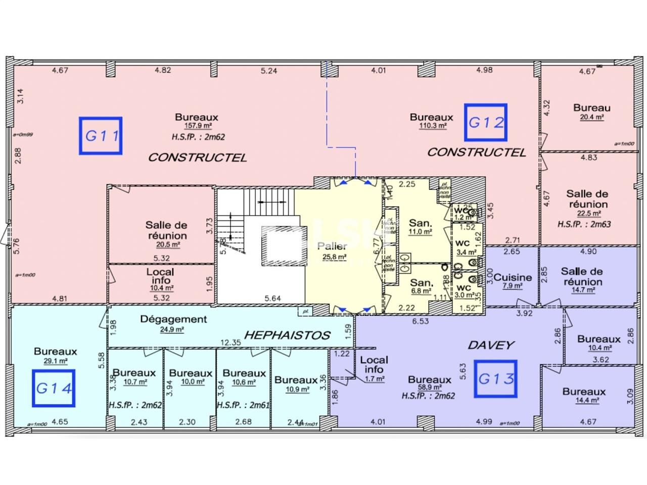 Location bureaux 242 m² divisibles à partir de 115 m²