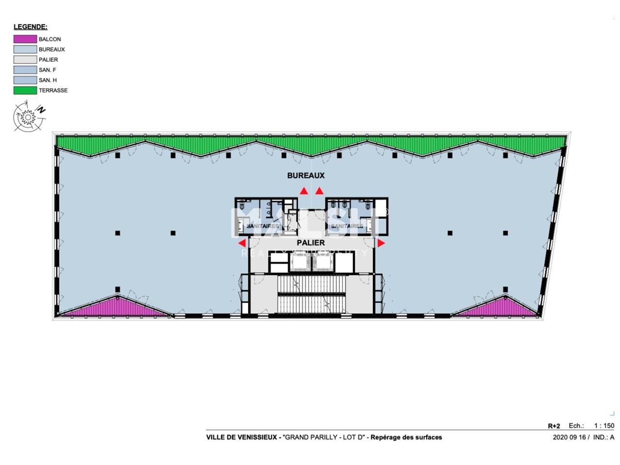 Location bureaux 1791 m² divisibles à partir de 334 m²