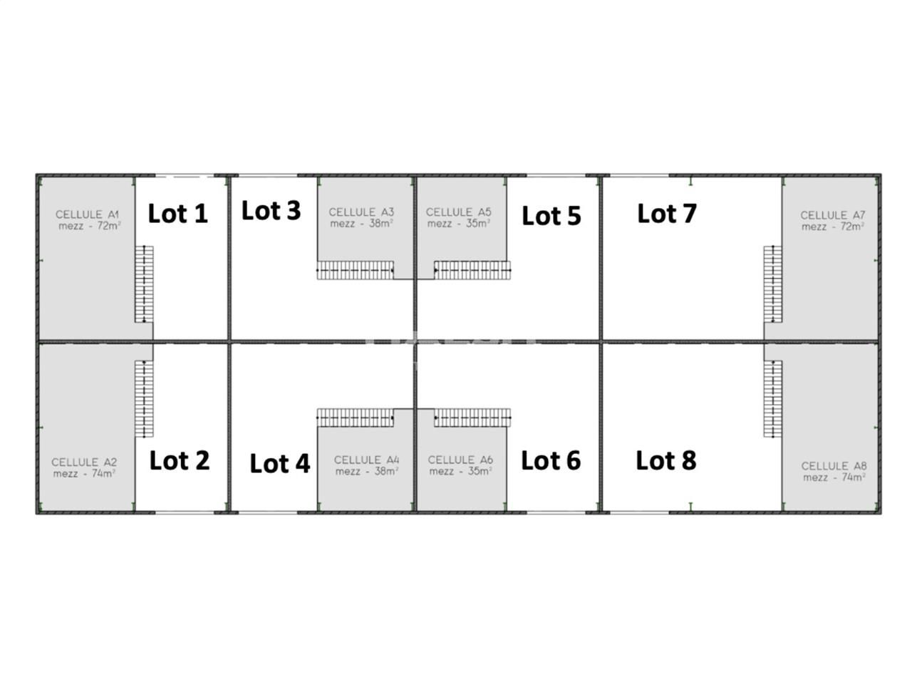 Vente entrepots 2860 m² divisibles à partir de 168 m²