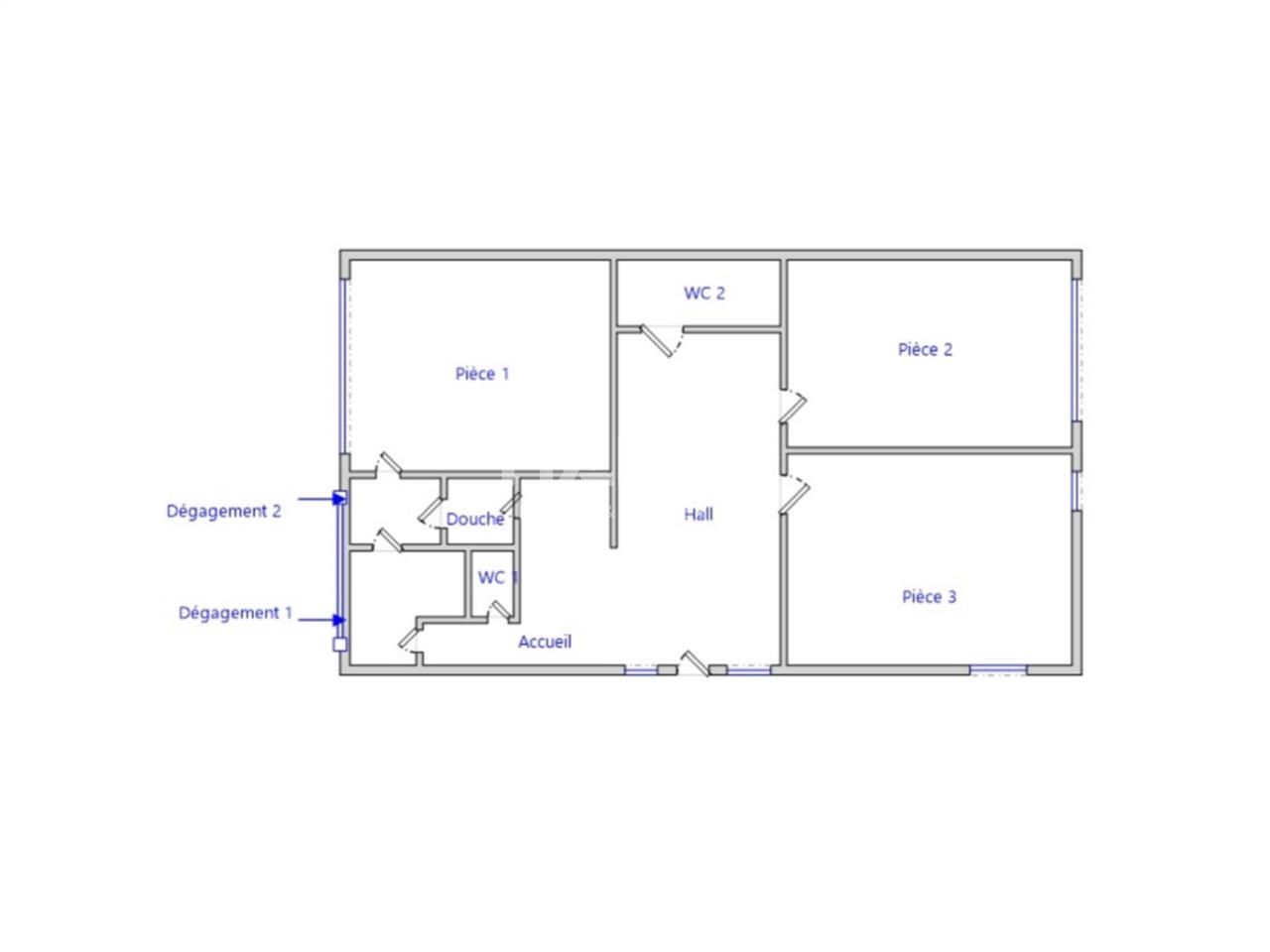 Location locaux commerciaux 130 m² non divisibles