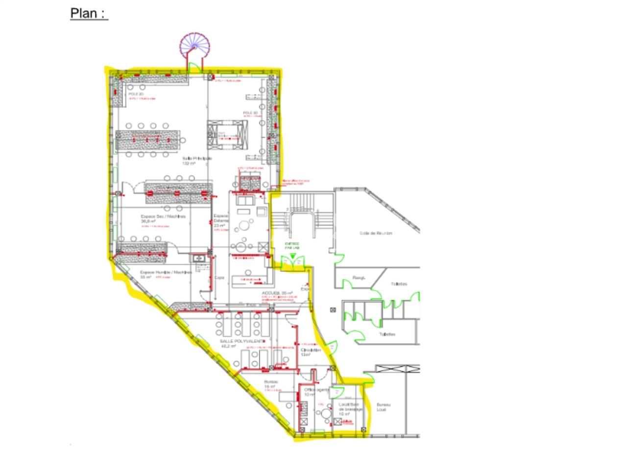 Location bureaux 365 m² non divisibles