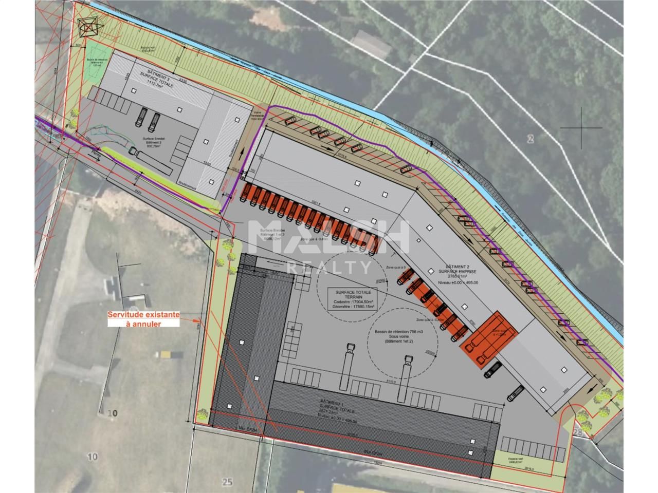 Vente entrepots 6502 m² divisibles à partir de 210 m²
