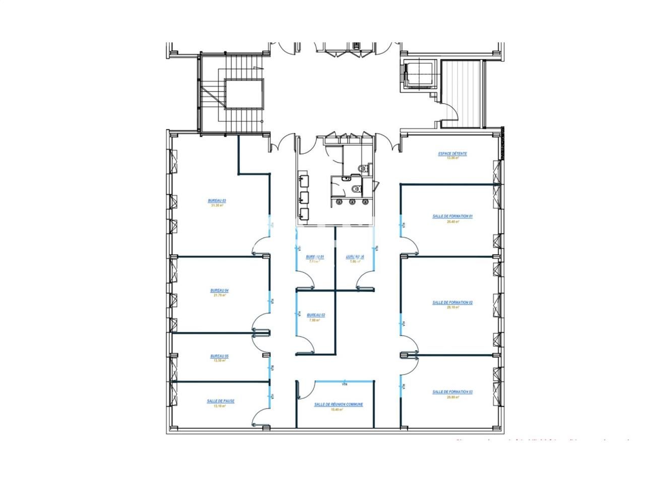 Vente bureaux 305 m² non divisibles