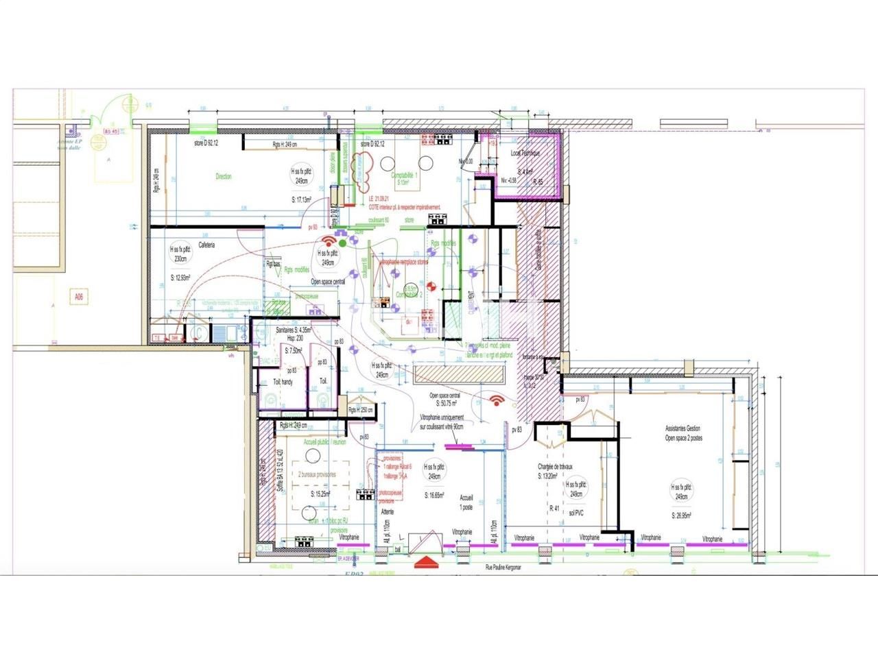 Location bureaux 187 m² non divisibles