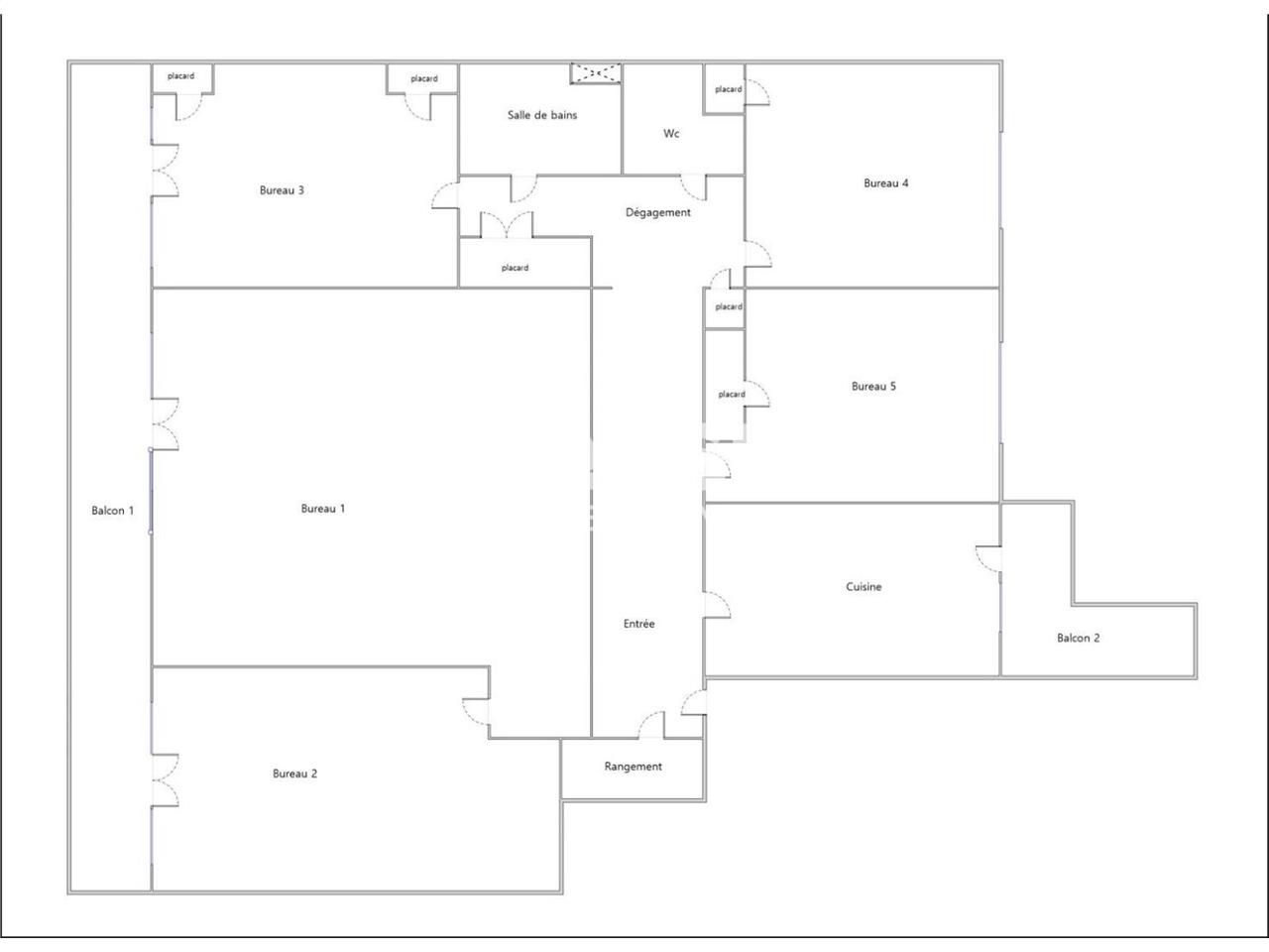 Location bureaux 103 m² non divisibles