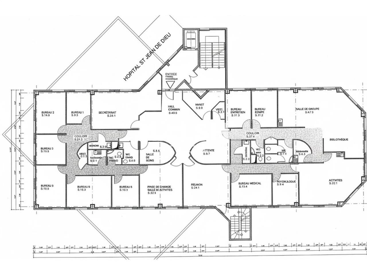 Location bureaux 484 m² non divisibles
