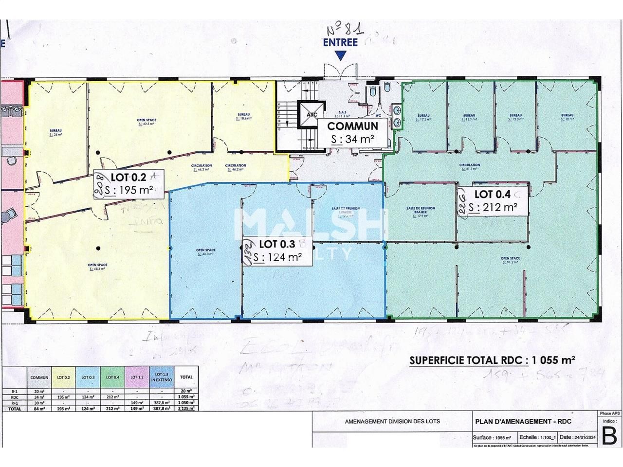 Location bureaux 367 m² divisibles à partir de 159 m²