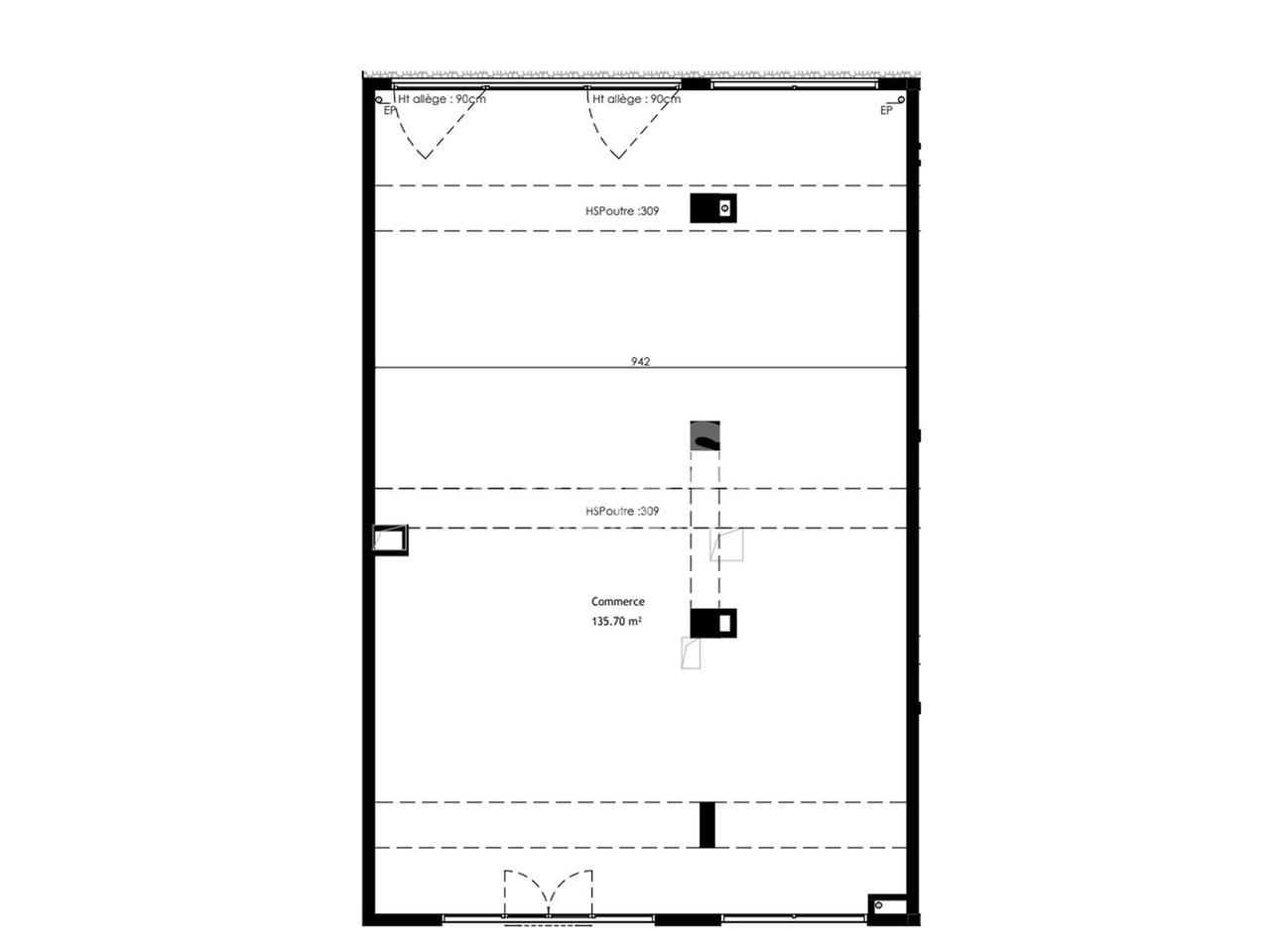 Nous vous proposons à la location un local commer