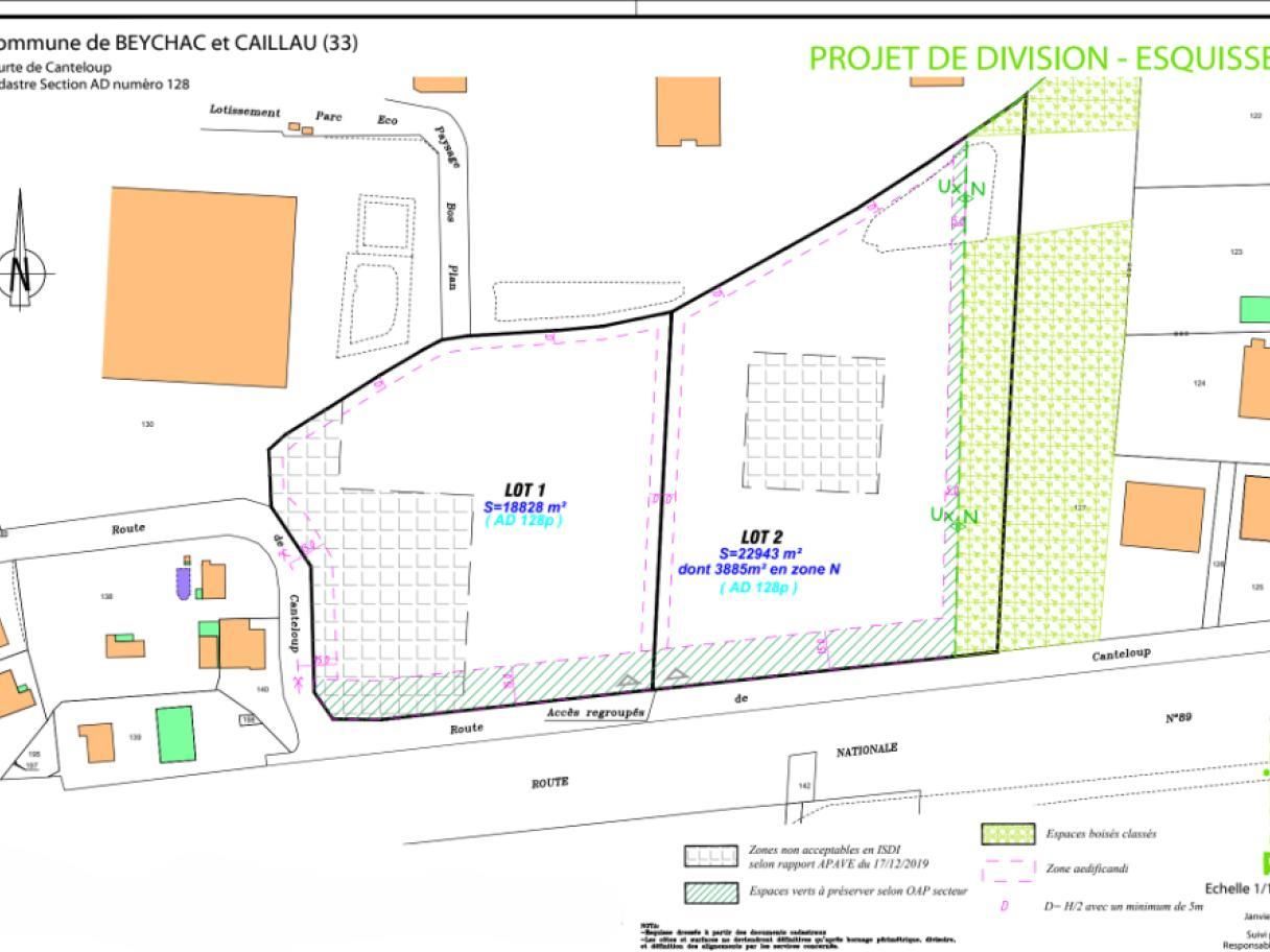 41771 m² pour ce terrains en vente à Beychac-et-caillau
