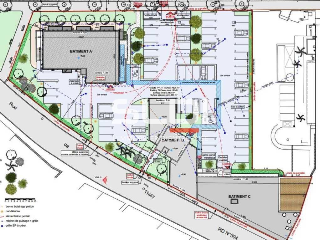 Location bureaux 370 m² non divisibles