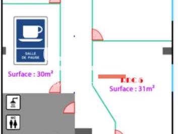 Location bureaux 16 m² non divisibles