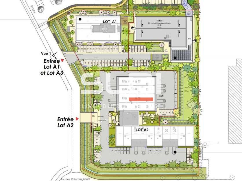 Vente bureaux 1311 m² divisibles à partir de 181 m²