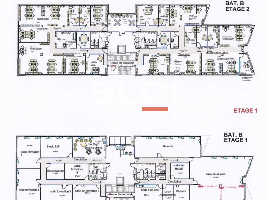 Location bureaux 484 m² non divisibles