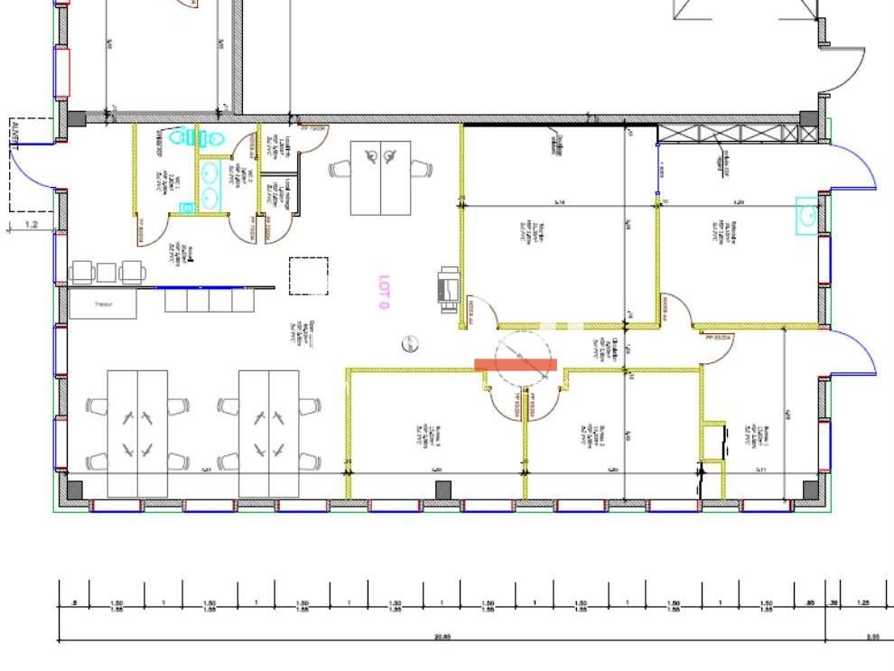 Location bureaux 188 m² non divisibles