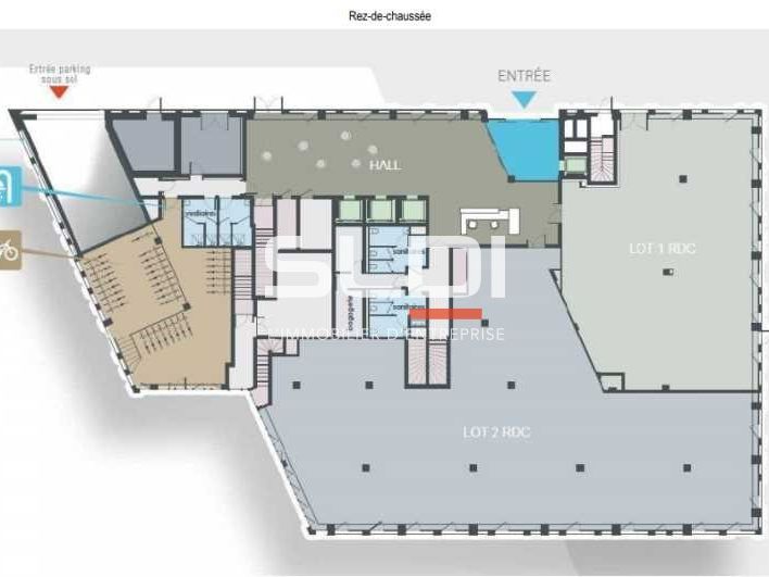 Location bureaux 913 m² divisibles à partir de 330 m²
