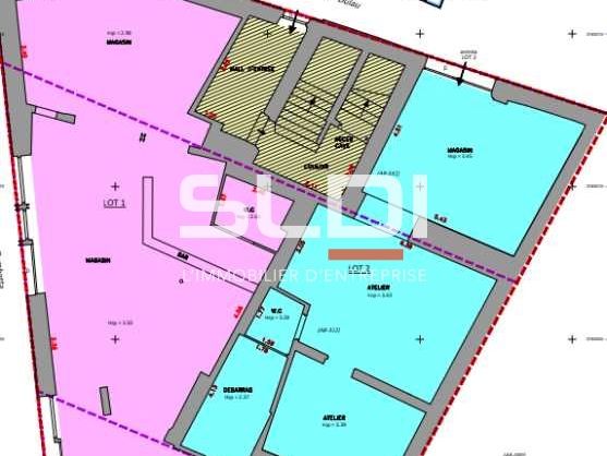 Vente locaux commerciaux 77 m² non divisibles