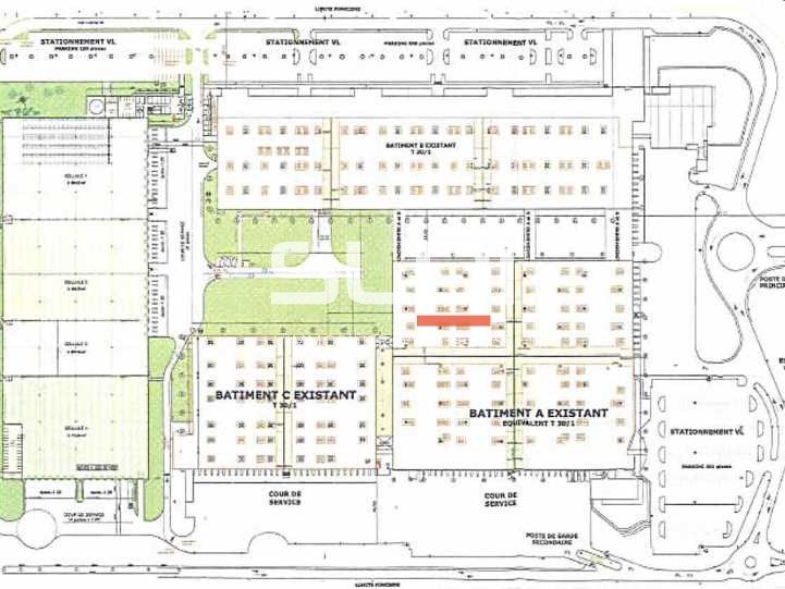 Location entrepots 6655 m² non divisibles