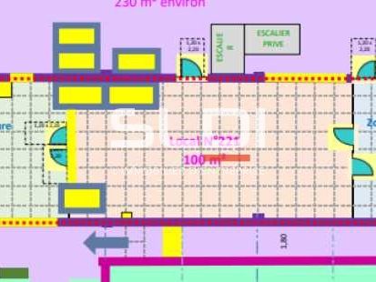 Location locaux commerciaux 150 m² non divisibles
