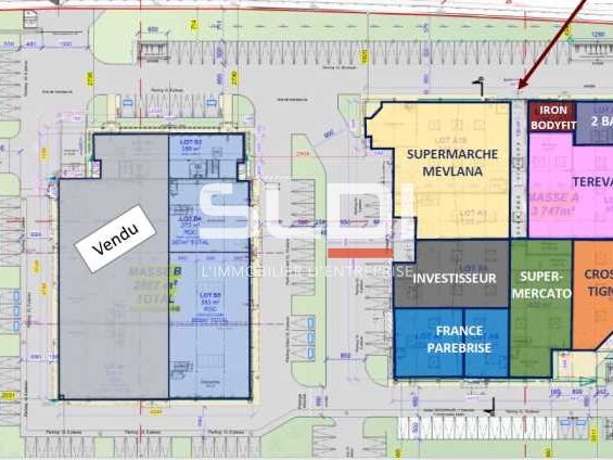 Location entrepots 1022 m² divisibles à partir de 367 m²