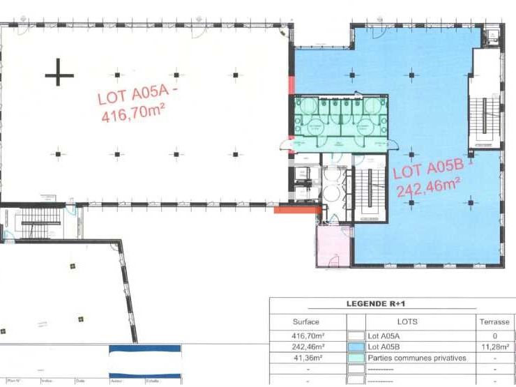 Vente bureaux 700 m² divisibles à partir de 263 m²