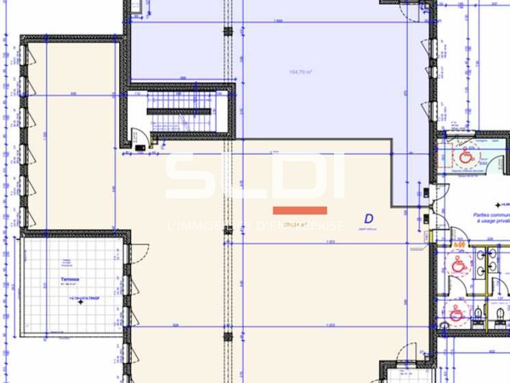 Vente bureaux 184 m² non divisibles