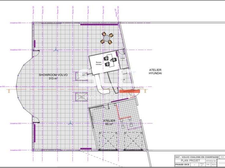 Location locaux commerciaux 378 m² non divisibles