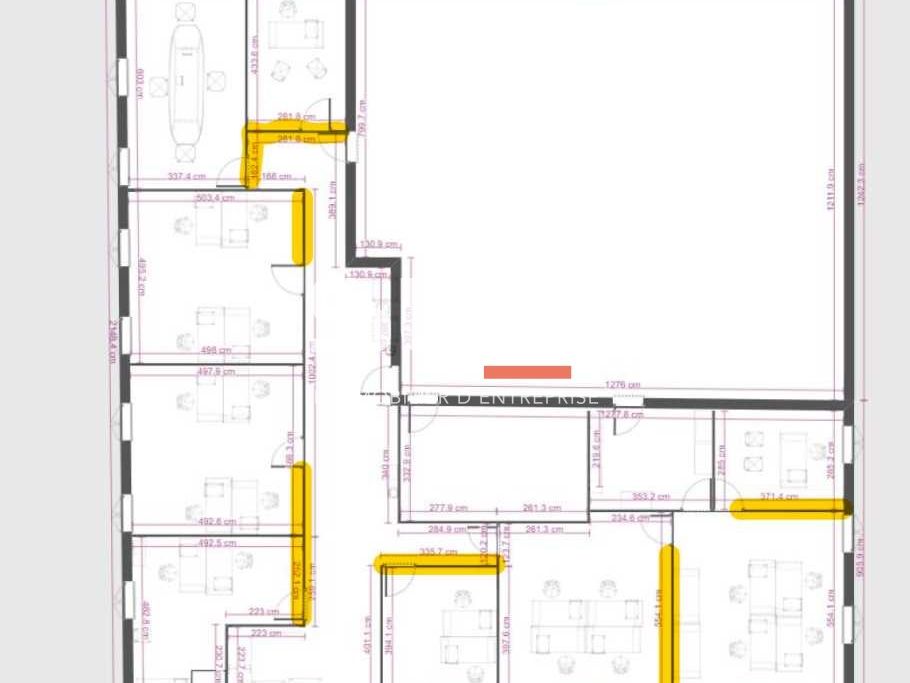 Location bureaux 280 m² non divisibles
