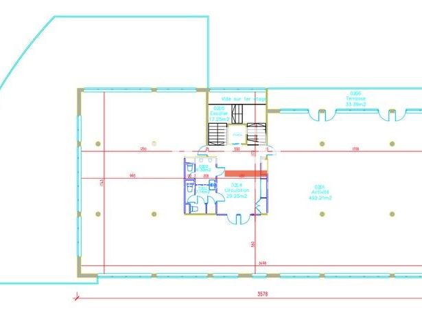 Location bureaux 173 m² non divisibles