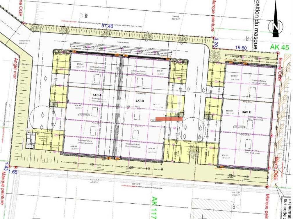 A louer à Pommiers, locaux d'activités de 294 m² 