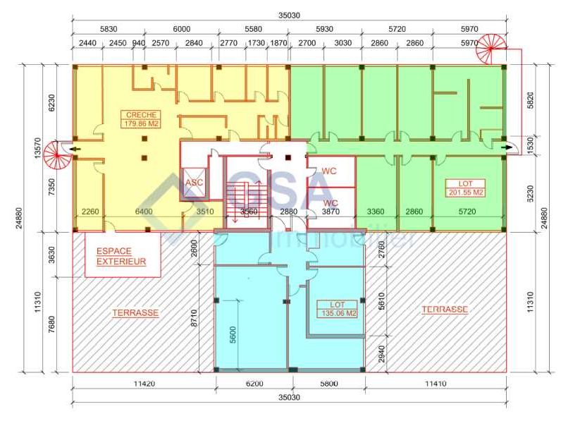 Location bureaux 642 m² divisibles à partir de 130 m²