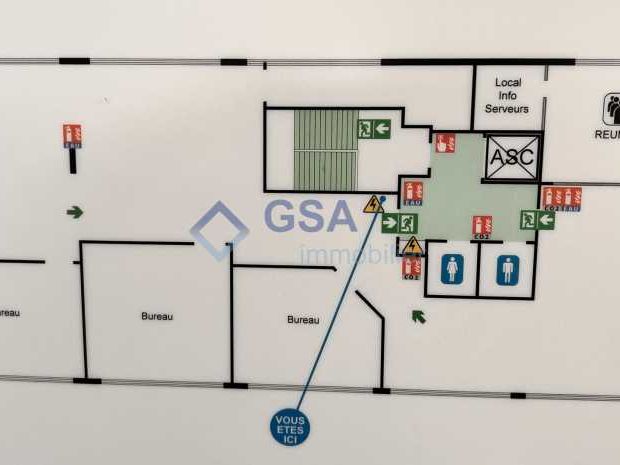 Location bureaux 289 m² non divisibles