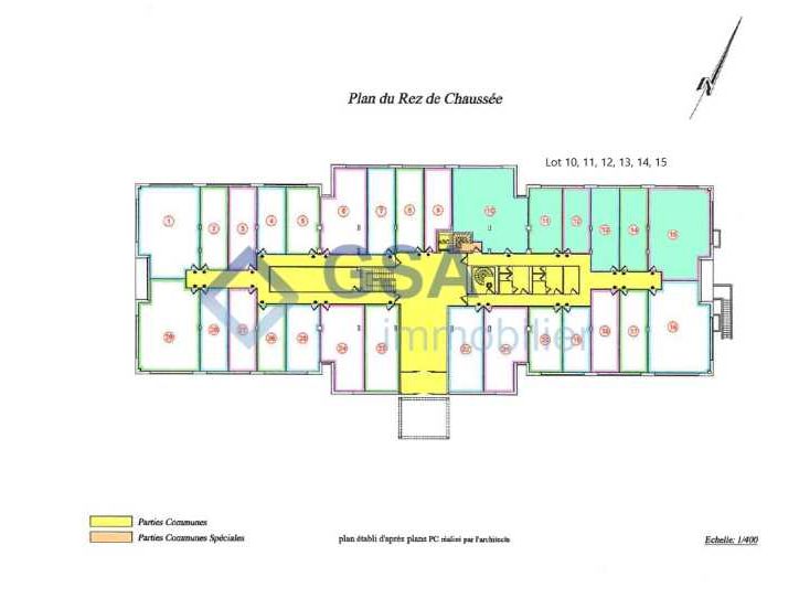 Location bureaux 390 m² non divisibles