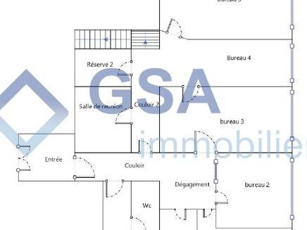 Vente bureaux 161 m² non divisibles