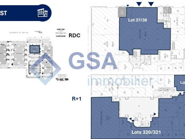 Location bureaux 898 m² non divisibles