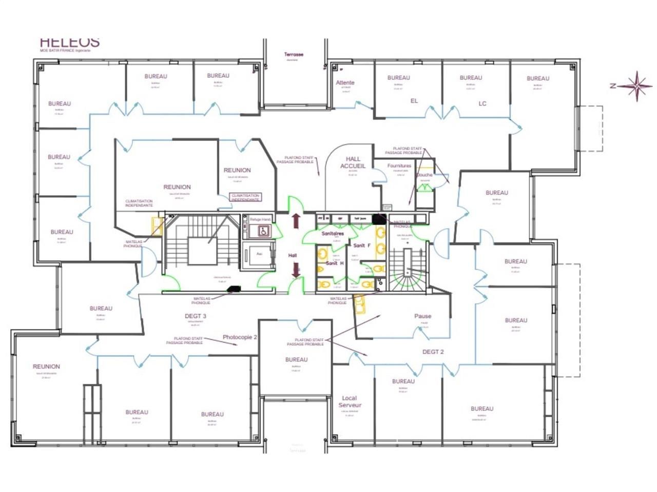 Location bureaux 606 m² non divisibles
