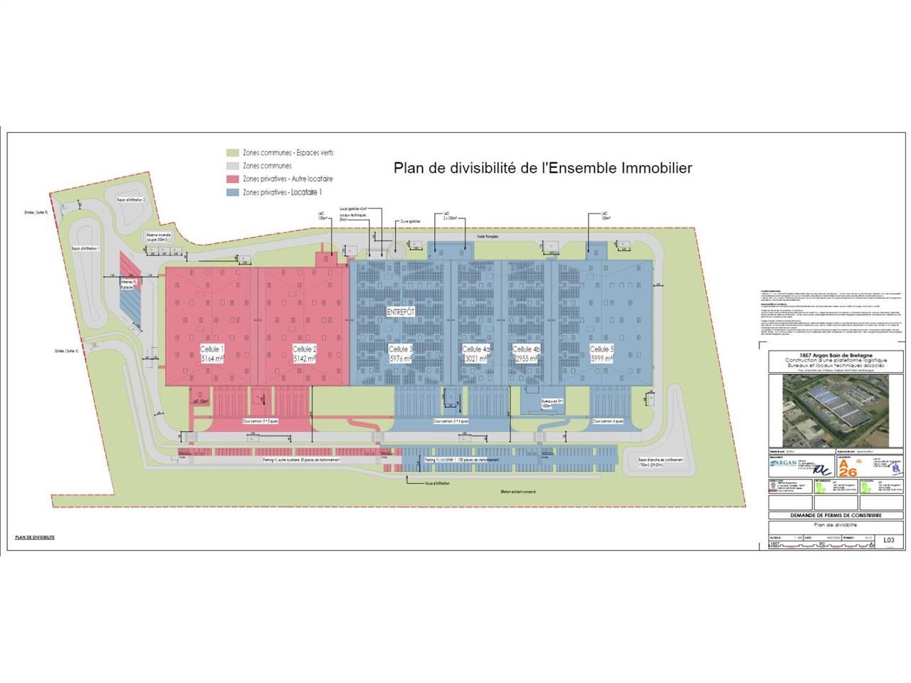 Location entrepots 11200 m² non divisibles