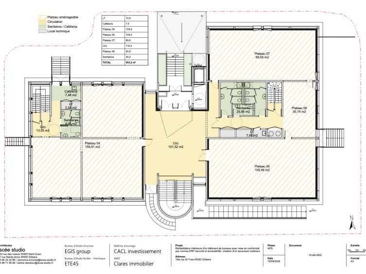 Projet de restructuration d'un ancien mess en bur