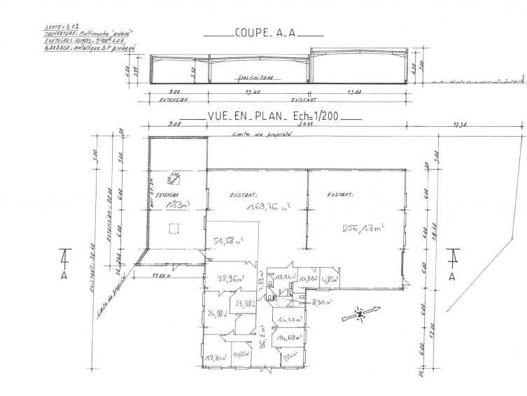 Location entrepots 902 m² non divisibles